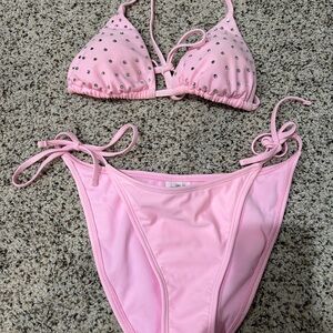 Wild Fable Light Pink Bikini Top
